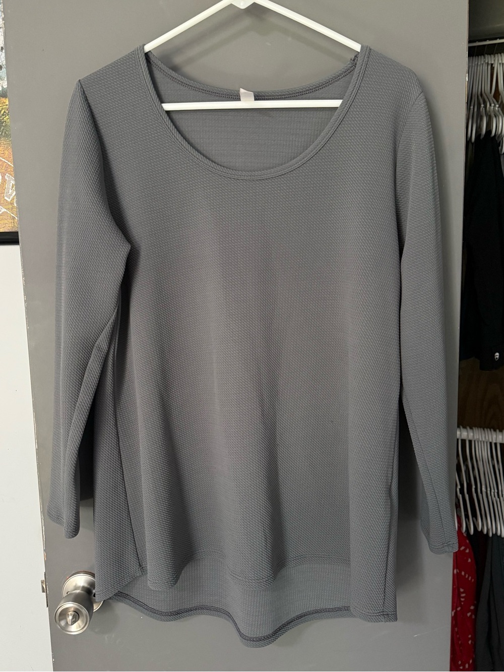 LuLaRoe Women's Crewneck Long Sleeve in Slate Blue-Gray